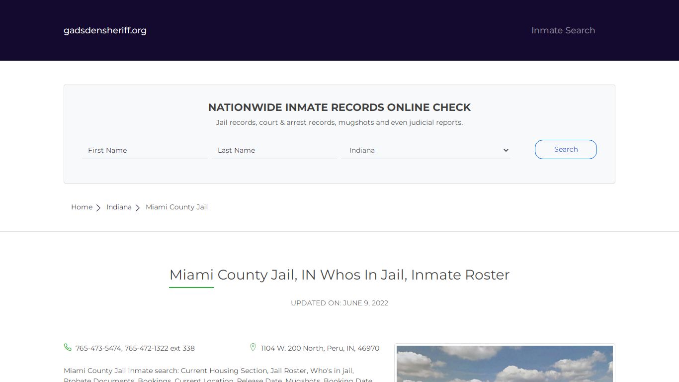 Miami County Jail, IN Inmate Roster, Whos In Jail